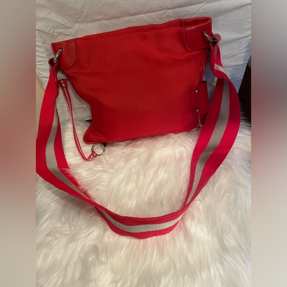 Bally Canvas RARE with Leather Trim Crossbody / messenger bag Bag - Red. - Picture 6 of 12